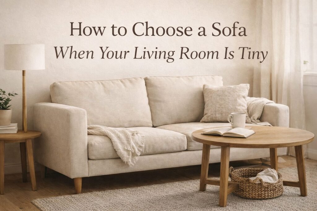How to Choose a Sofa When Your Living Room Is Tiny | Intentional Nest